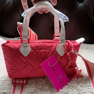 Betsey Johnson NWT Quilted Coral Crossbody Small Perfect Size Fits Phone Plus +